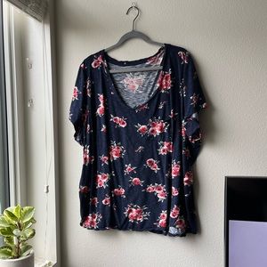 Plus Size Classic Tee Floral Tee